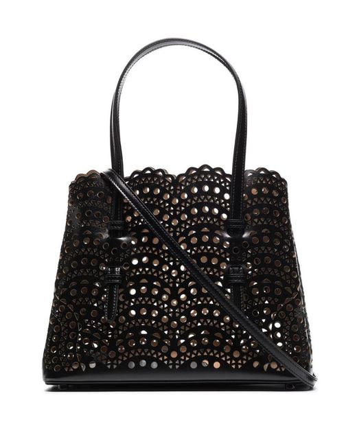 Alaïa Black Mina 25 Leather Handbag