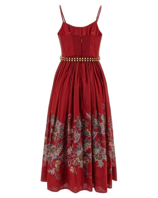 Zimmermann Red 'rhiannon' Dress