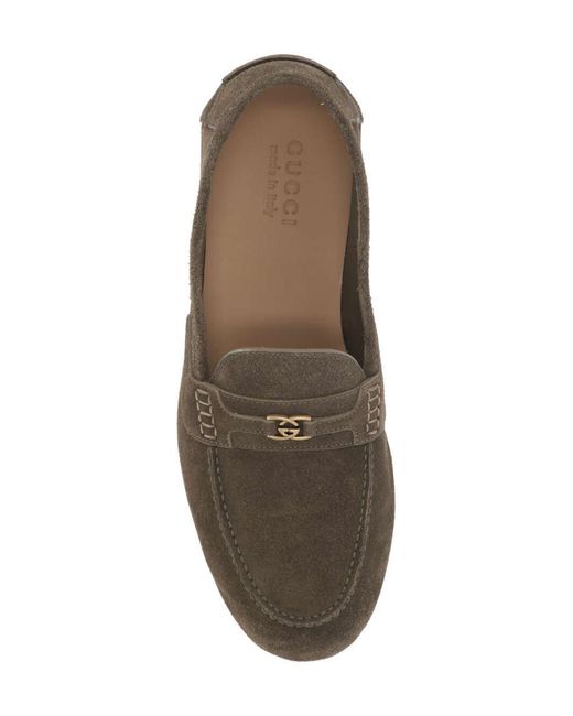 Gucci Gray Flat Shoes for men