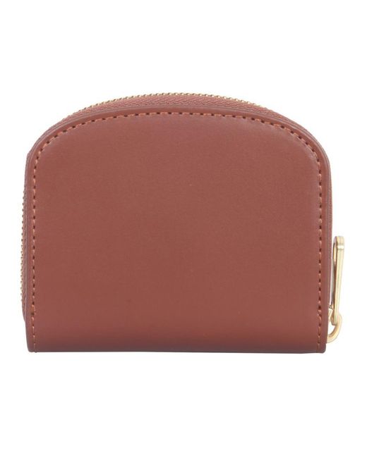 A.P.C. Red Compact Semi Moons Wallet