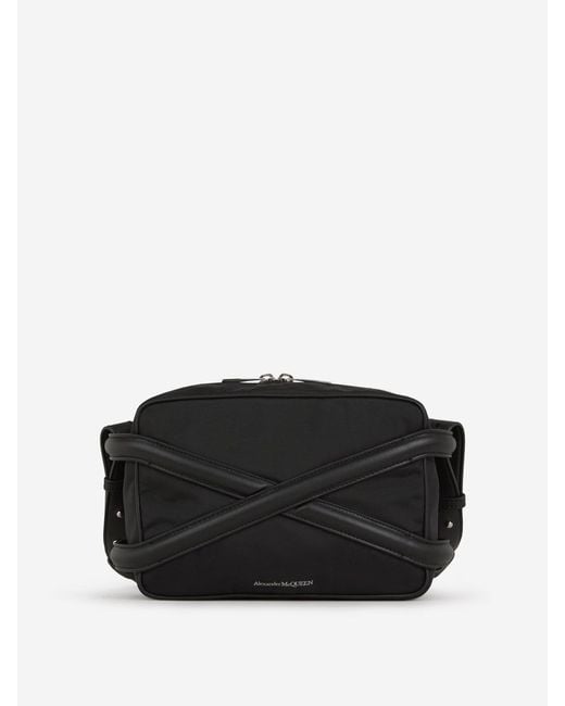 Alexander McQueen Black Harness Camera Crossbody Bag for men