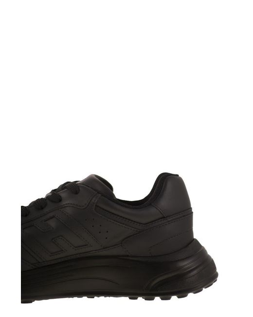 Hogan Black Hyperlight Leather Trainers for men