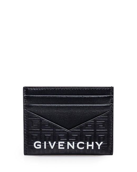 Givenchy Black Leather G-Cut Card Holder