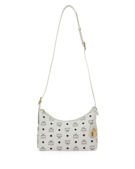 MCM Gray "Aren Visetos" Bag