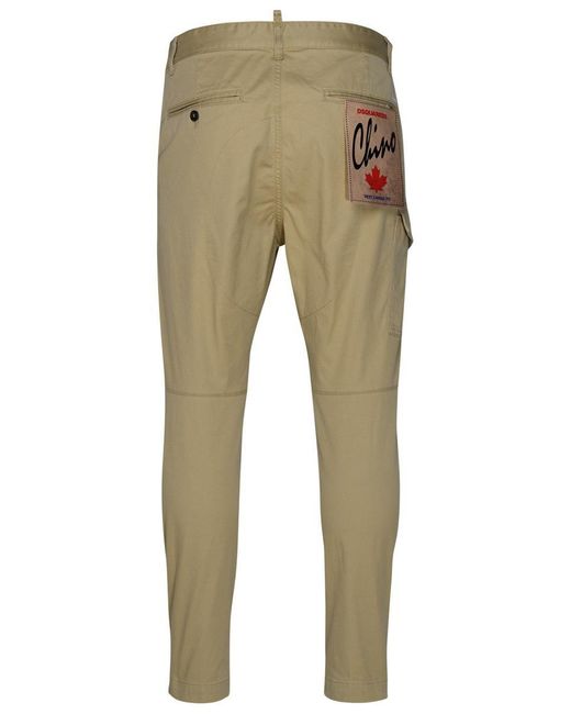 DSquared² Natural Cotton Cargo Pants for men