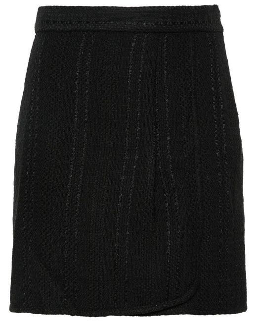 IRO Black Knitted Mini Skirt