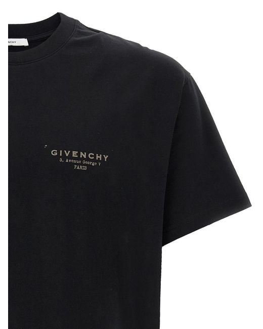 Givenchy Black Logo Print T-Shirt for men