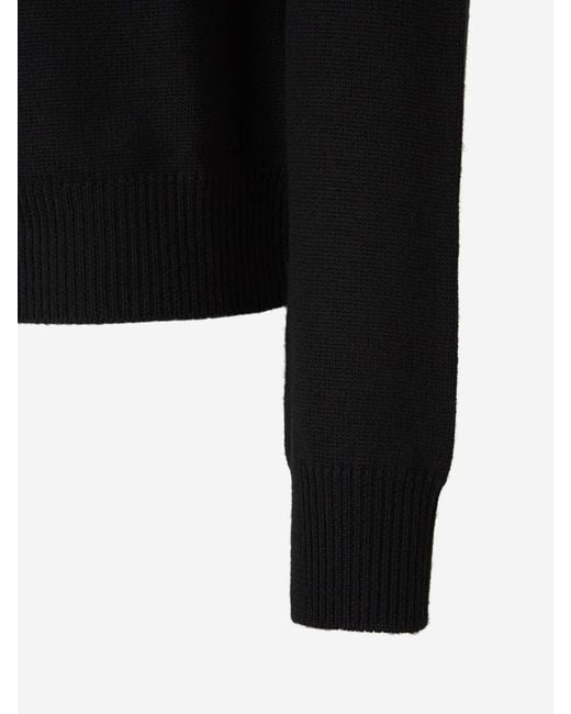 Balmain Black Logo Knitted Jersey for men