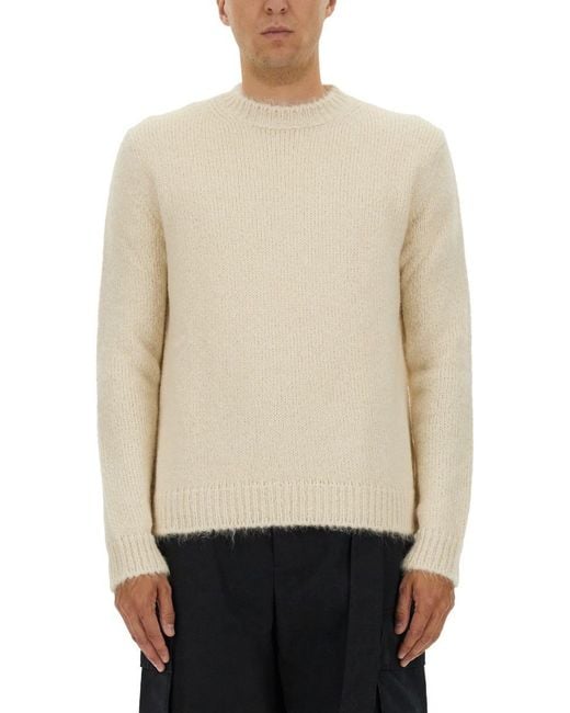 Jil Sander Natural Relaxed Fit Alpaca Blend Sweater for men