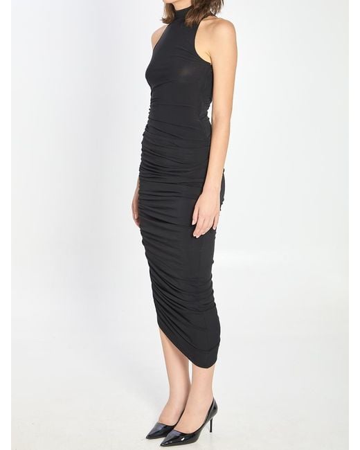 Jacquemus Black Asymmetric Piazza Dress