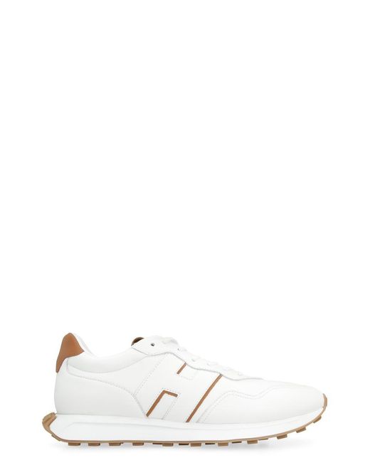 Hogan White H601 Leather Low-top Sneakers for men