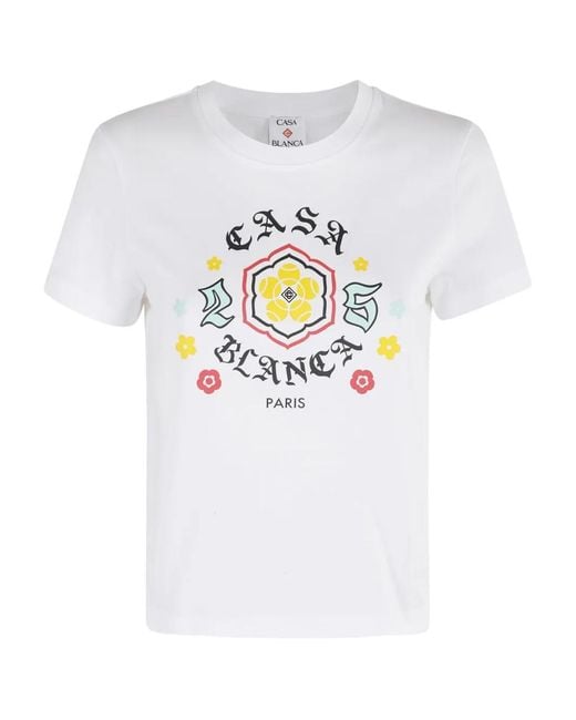 Casablanca White Printed T-Shirt