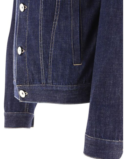 Brunello Cucinelli Blue Lightweight Denim Four-Pocket Jacket for men