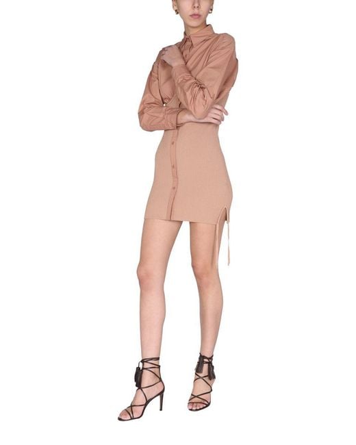 ANDREADAMO Pink Shirt Dress