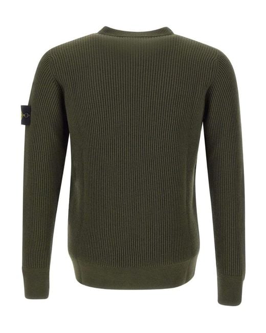 Stone Island Green Sweater for men