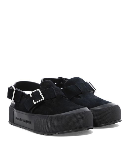 Alexander McQueen Black Sandali "Mount Slick" for men