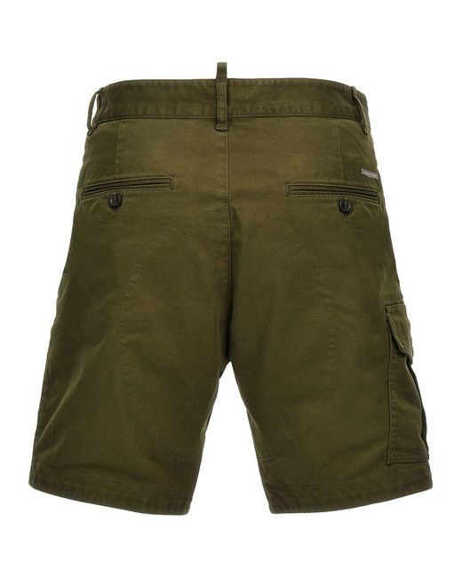 DSquared² Green 'Sexy Cargo' Bermuda Shorts for men
