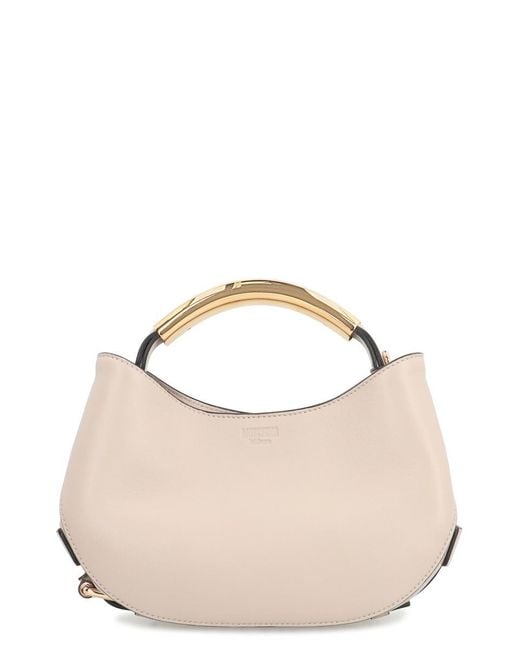 Moschino Gray Leather Handbag