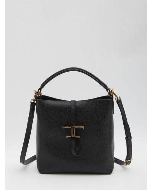 Tod's Black T Timeless Mini Bucket Bag