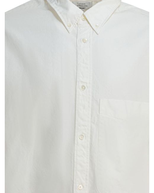 Beams Plus White "Lisa Oxford Sn" Shirt for men