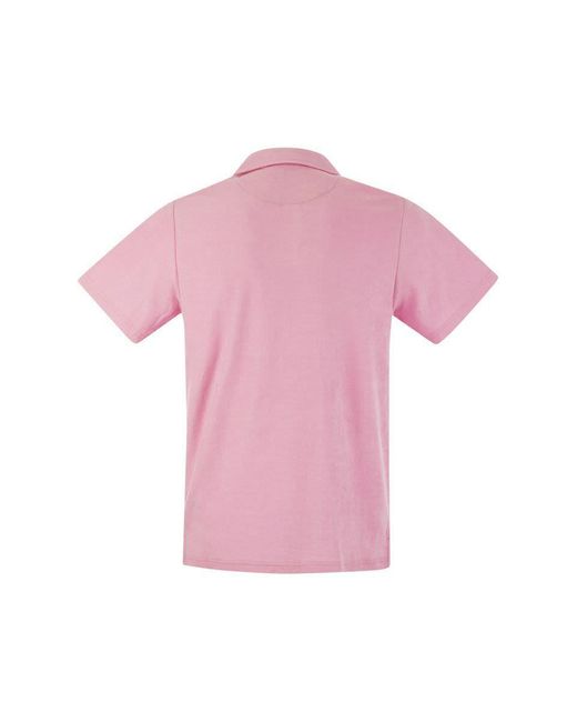 Mc2 Saint Barth Pink Jeremy - Cotton Terry Polo Shirt for men