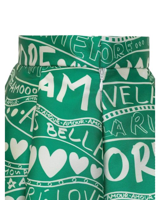 ALESSANDRO ENRIQUEZ Green Midi Skirt
