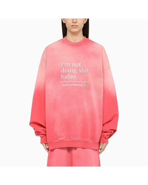 Vetements Pink Tie Dye Oversize Sweatshirt | Lyst