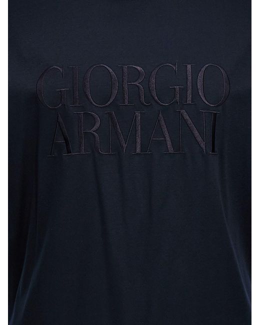 Giorgio Armani Black Logo T-Shirt for men