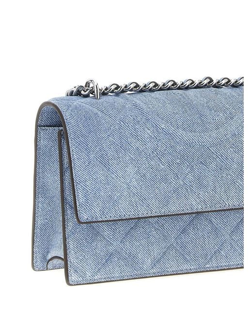 Tory Burch Blue 'Fleming Convertibile' Small Shoulder Bag