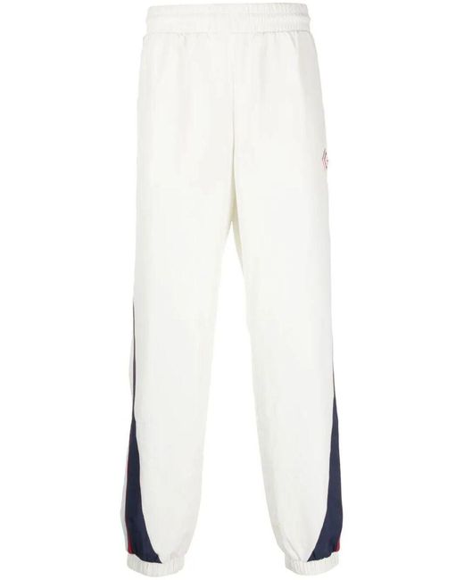 Casablancabrand White Side Panelled Shell Suit Track Pant for men