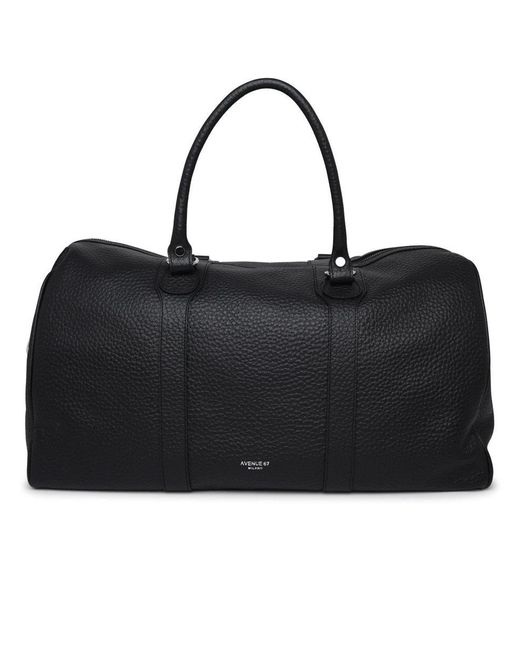 Avenue 67 'montecarlo' Black Leather Travel Bag