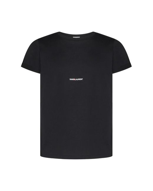 Saint Laurent Black T-shirts And Polos for men
