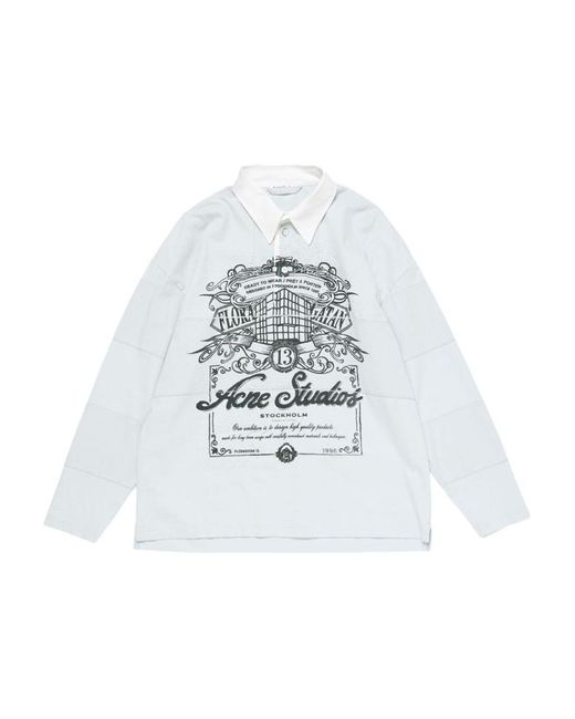 Acne White T-Shirts And Polos for men