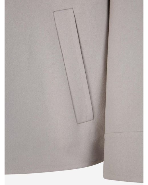 Herno Gray Double Layer Wool Jacket