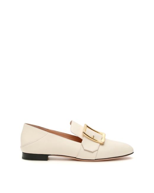 Bally Leather Janelle Loafers in White | Lyst