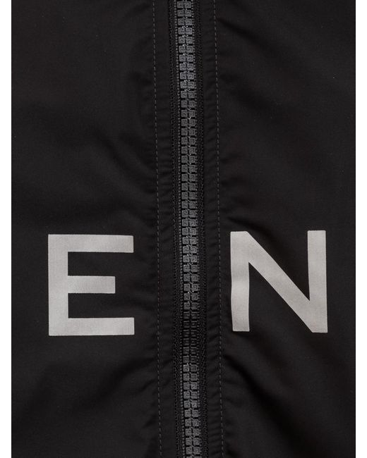 Givenchy Black Windbreaker Jacket In Technical Fabric for men