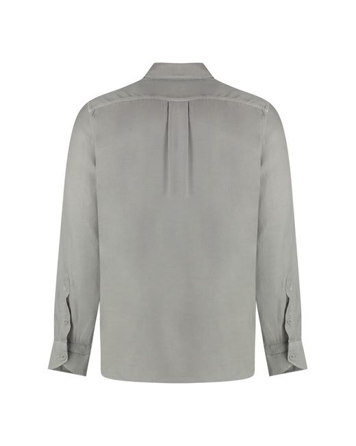 Tom Ford Gray Cotton Twill Shirt for men
