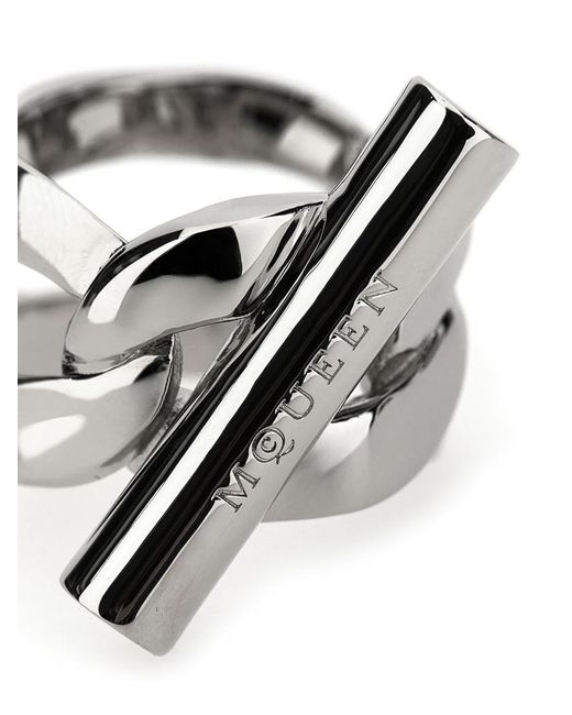 Alexander McQueen Multicolor Mcqueen T Ring for men