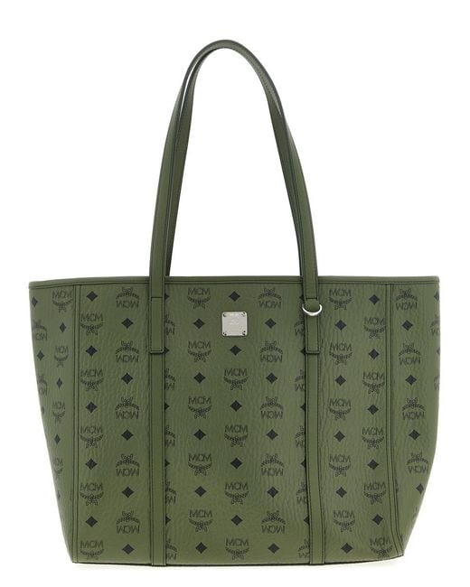 MCM Green Medium 'toni' Shopping Bag
