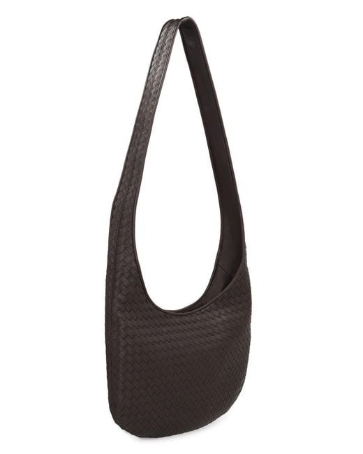 Bottega Veneta Black Veneto Leather Crossbody Bag for men