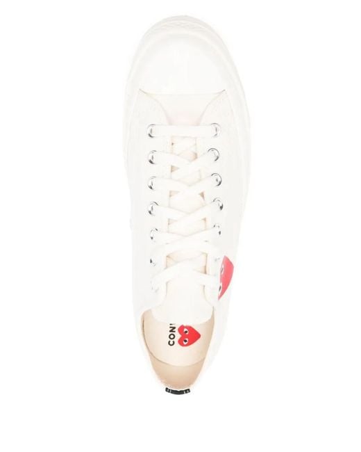 COMME DES GARÇONS PLAY White Chuck Tailor Red Heart Low Top Sneakers Shoes for men