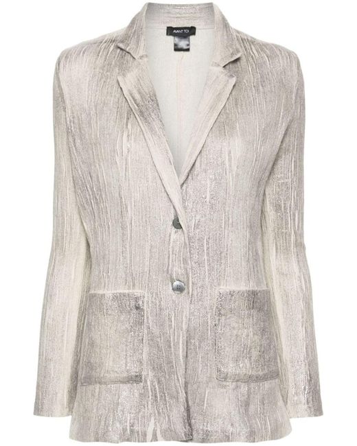 Avant Toi Gray Cashmere And Silk Blend Jacket