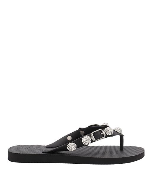 Balenciaga Black Leather Flats