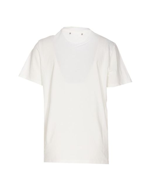 Golden Goose Deluxe Brand White Rhinestones T-shirt