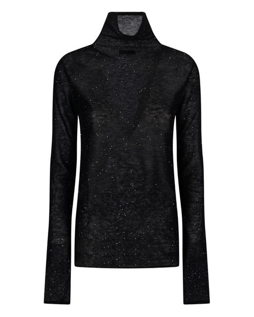 Pinko Black 'Moss' Turtleneck Sweater