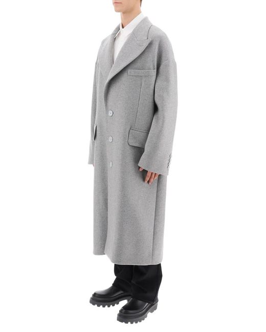 Dolce & Gabbana Gray Deconstructed Maxi Coat for men