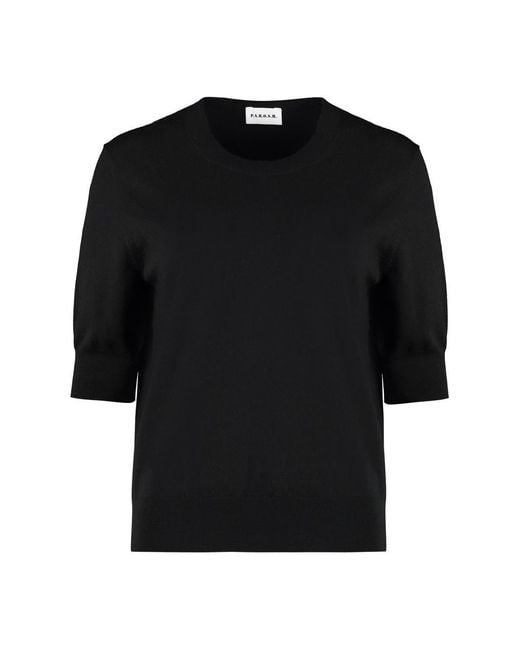 P.A.R.O.S.H. Black Short Sleeve Sweater