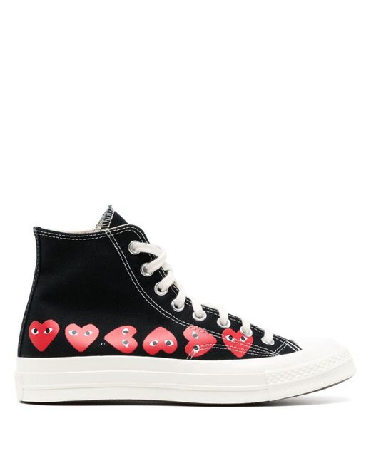 COMME DES GARÇONS PLAY Black Multi Red Heart Chuck Taylor All Star '70 High Sneakers for men