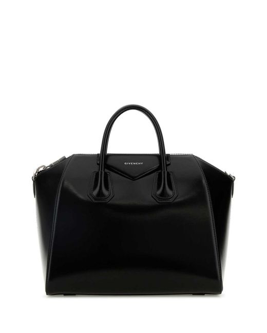 Givenchy Black Leather Medium Antigona Handbag