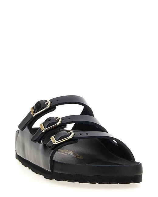 サンダル・ミュール BIRKENSTOCK 'Florida Fresh' sandals Black Florida Exquisite Natural Leather Patent High Shine Black